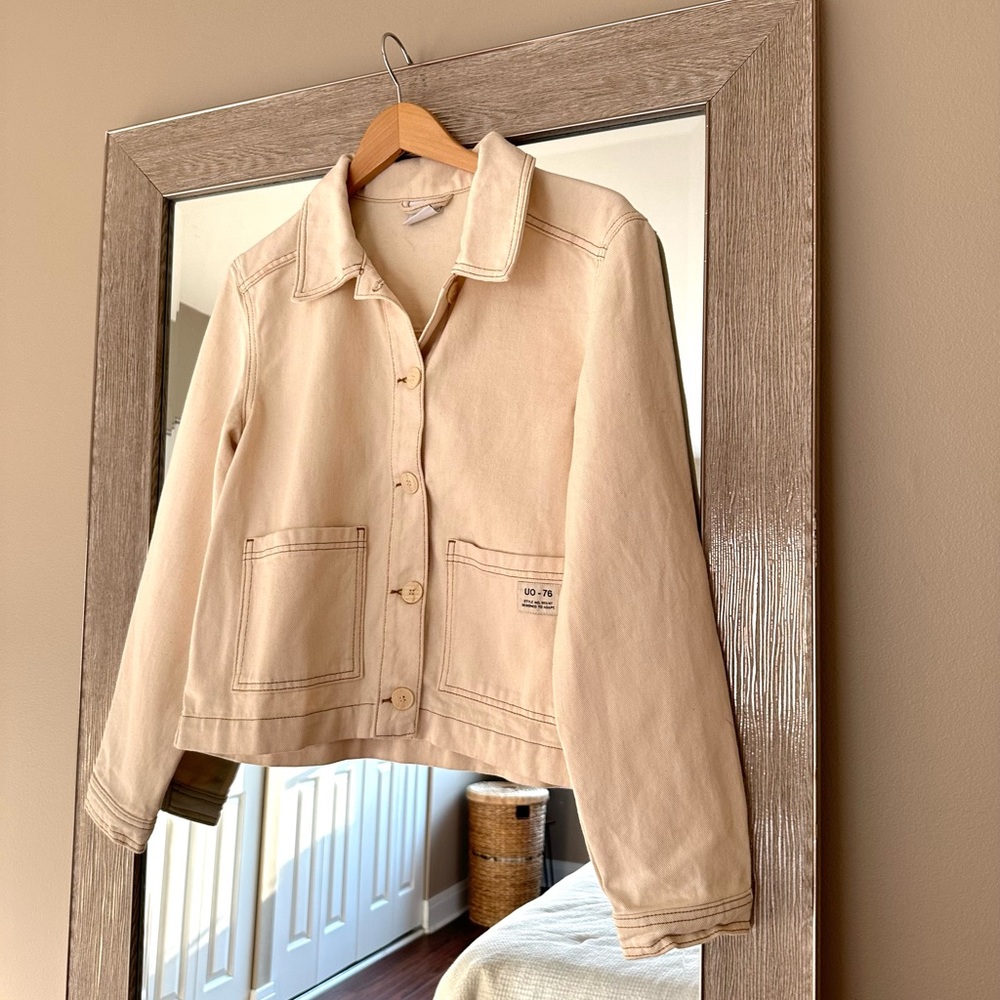 BDG Nordstrom Ivory Denim Jacket Size Small